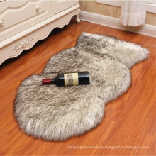 Shaggy tippy dyeing faux fur animal shaped rug fluffy area rug living room